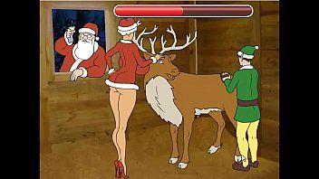 play Jambes de dessin animé avec un lutin pénétrant dans les jambes de sa vieille femme