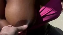 play Busty Ebony Beauty Showing Off Her Natural Big Tits